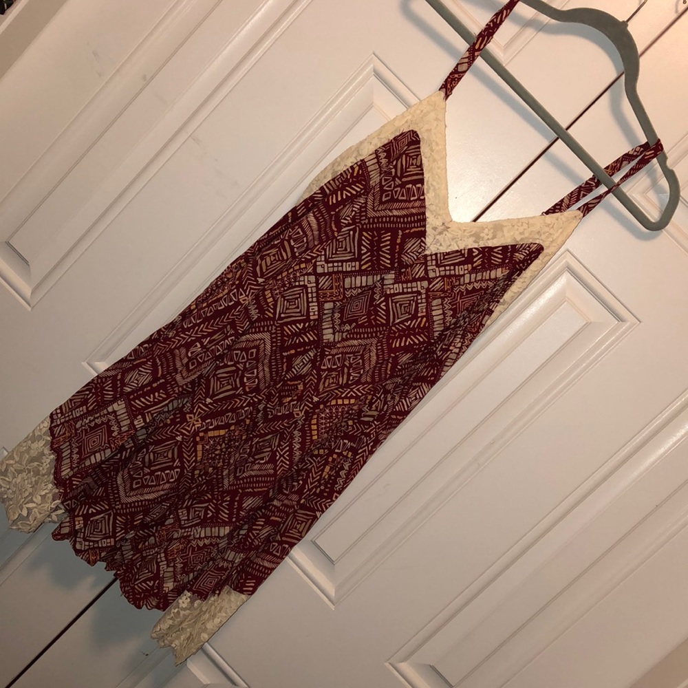 1x lace aztec print cute summer dress